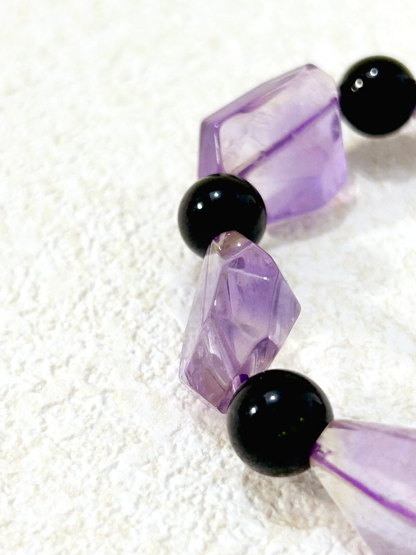 Astris – Amethyst & Black Tourmaline Bracelet