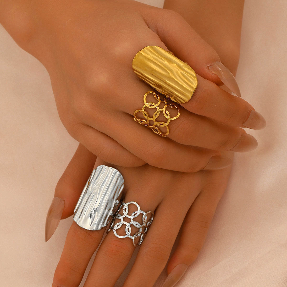 Dual Gleam - Adjustable Ring Set