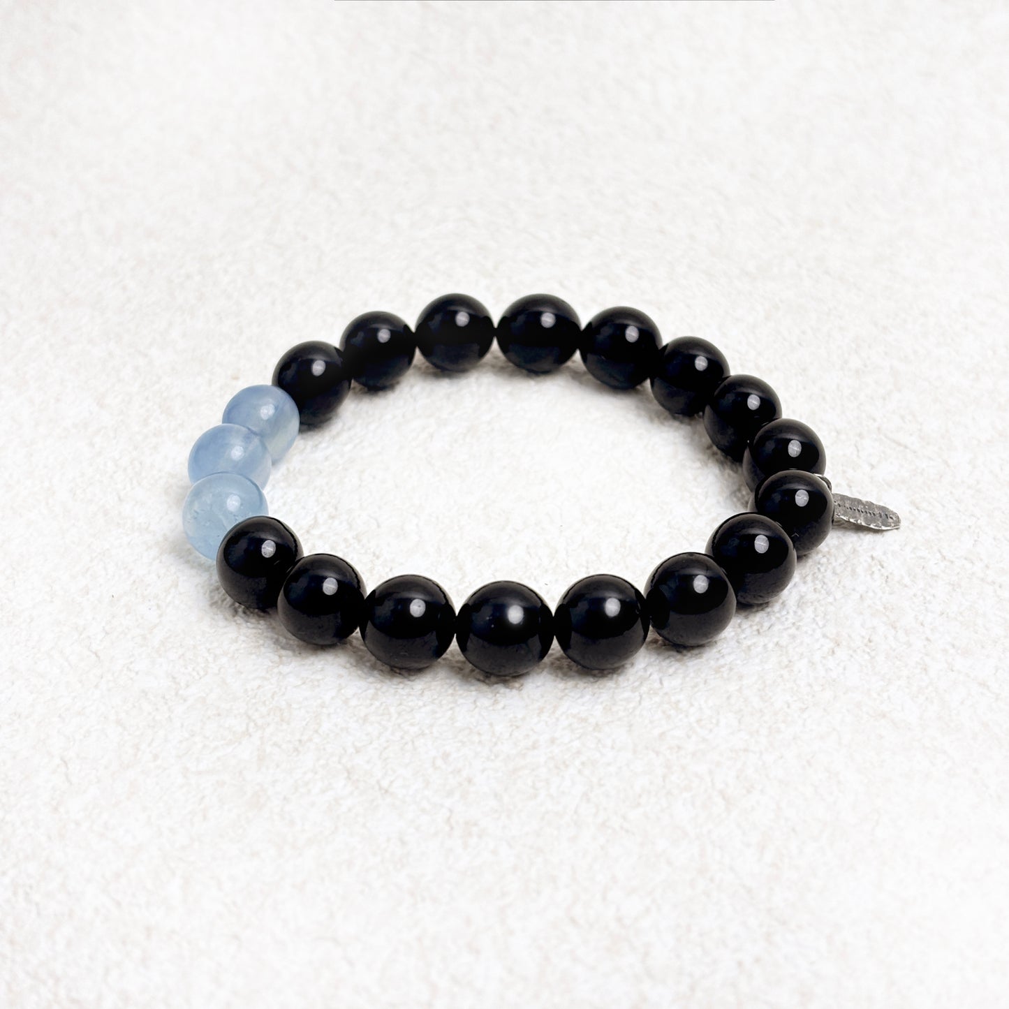 Echo & Flow - Aquamarine & Black Tourmaline Bracelet