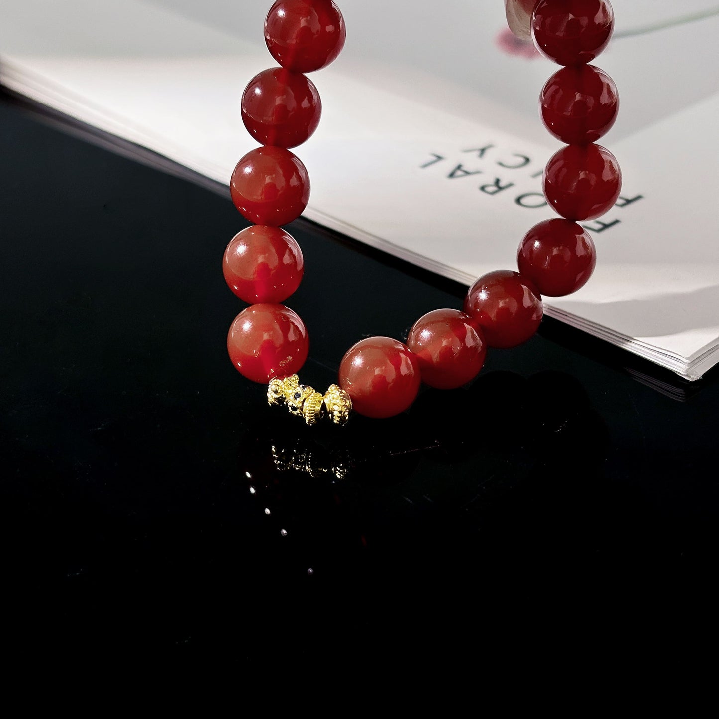 Endless Vermilion - Red Agate Bracelet | Grounding & Protection Jewelry