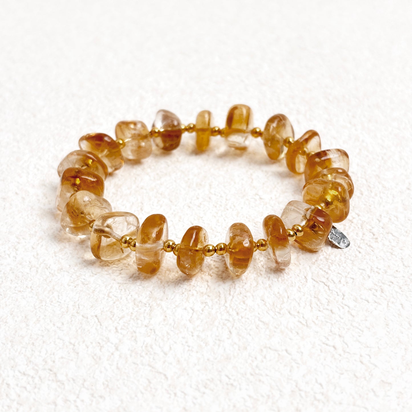 Golden Dusk - Natural Citrine Crystal Bracelet for Abundance & Vitality