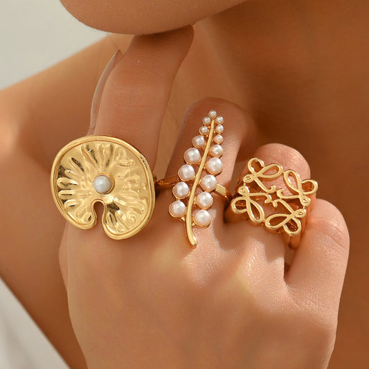 Golden Muse - Adjustable Ring Set