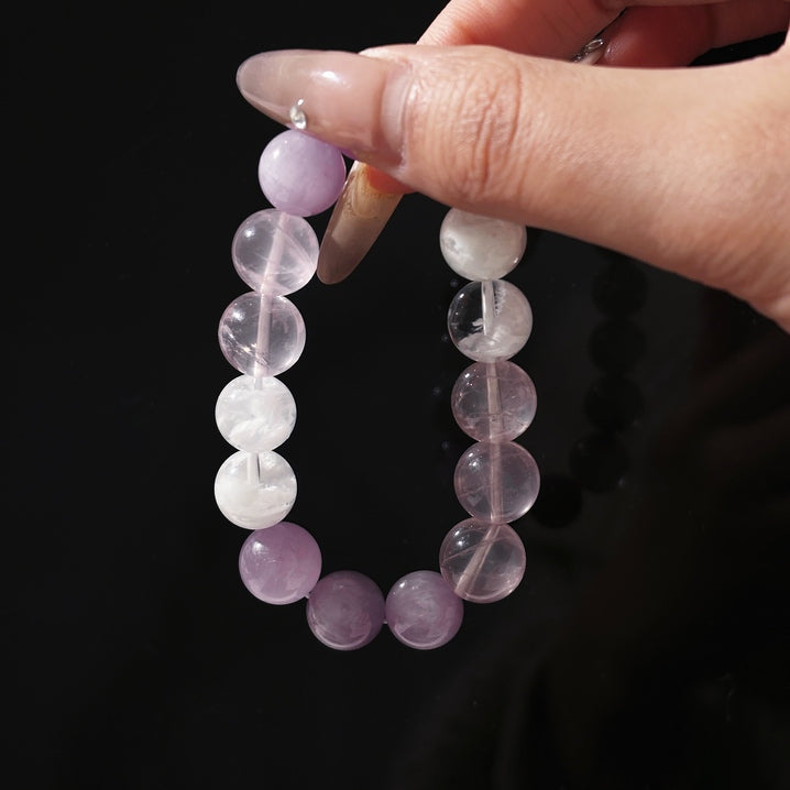 Stillness Within - Lepidolite, Snowflake Phantom & Rose Quartz Bracelet