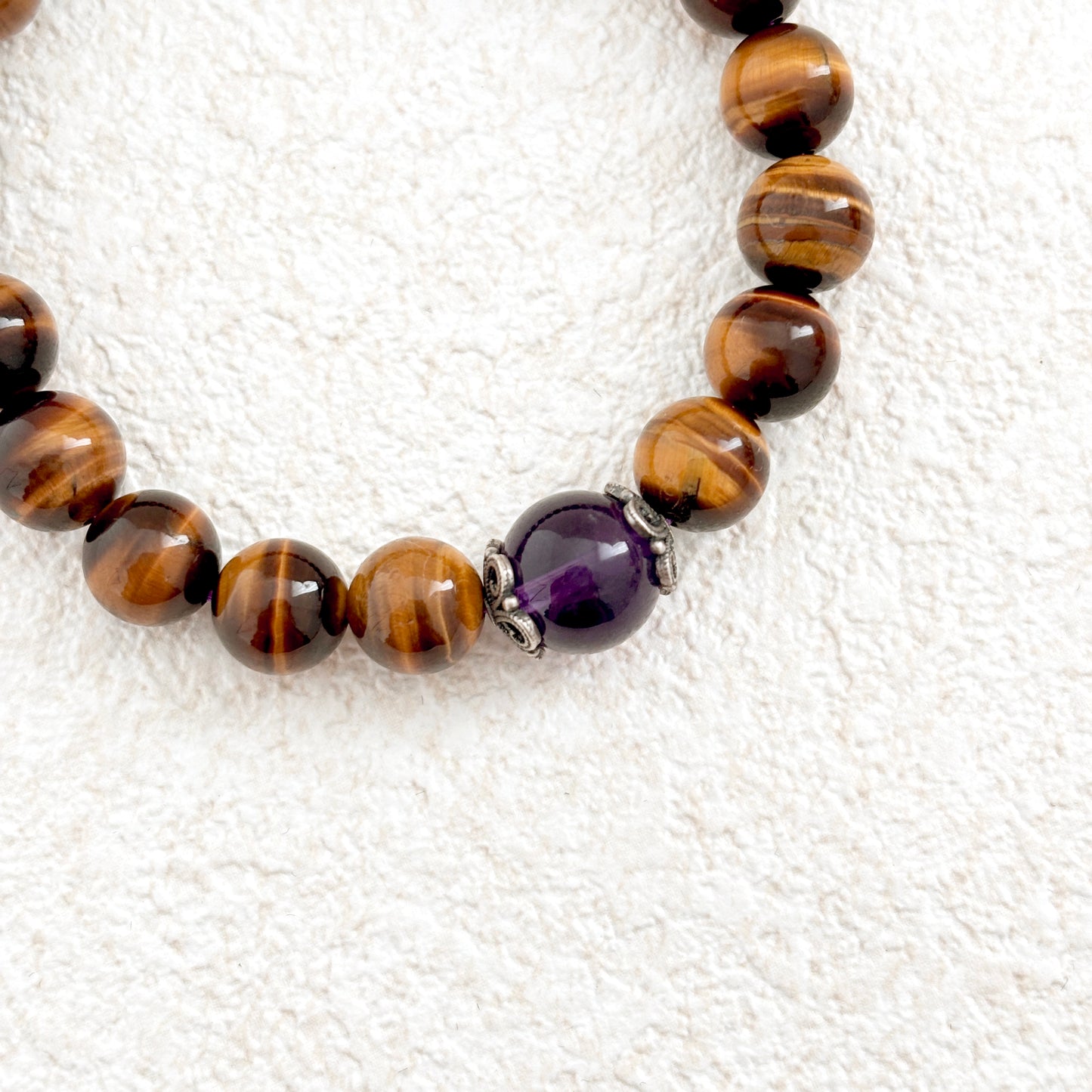 Tiger's Roar – Amethyst & Tiger Eye Bracelet