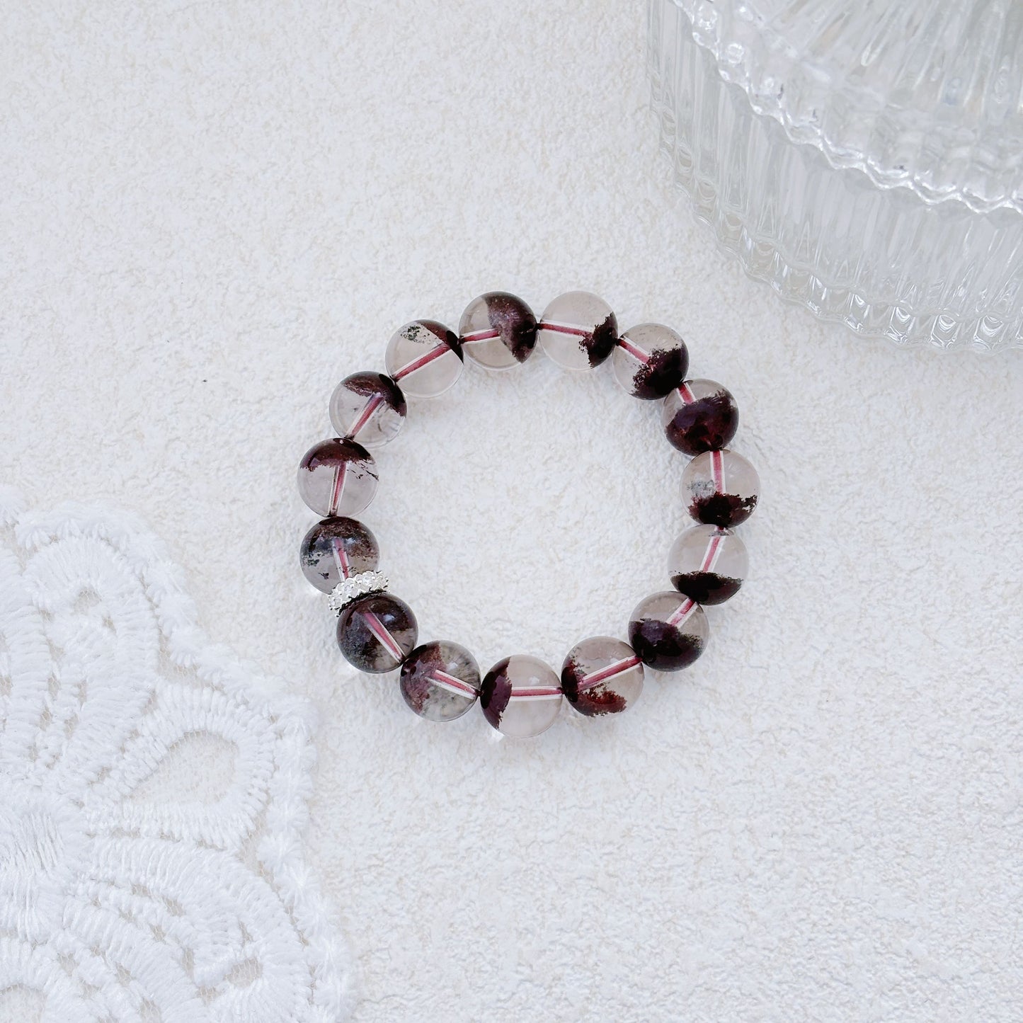 Trace of Rouge – Red Phantom Quartz Bracelet