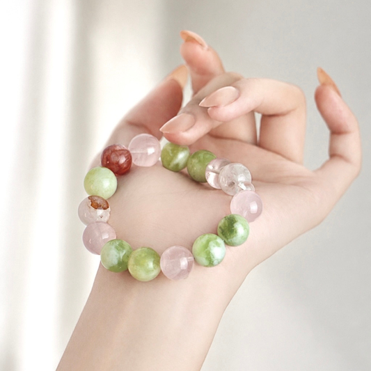 Verdant Rosé - Multi-Stone Crystal Bracelet