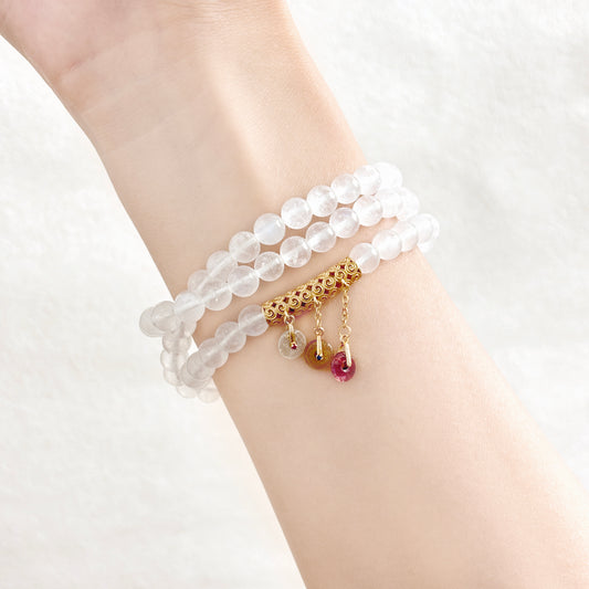 Water Moon – Moonstone Triple Wrap Bracelet