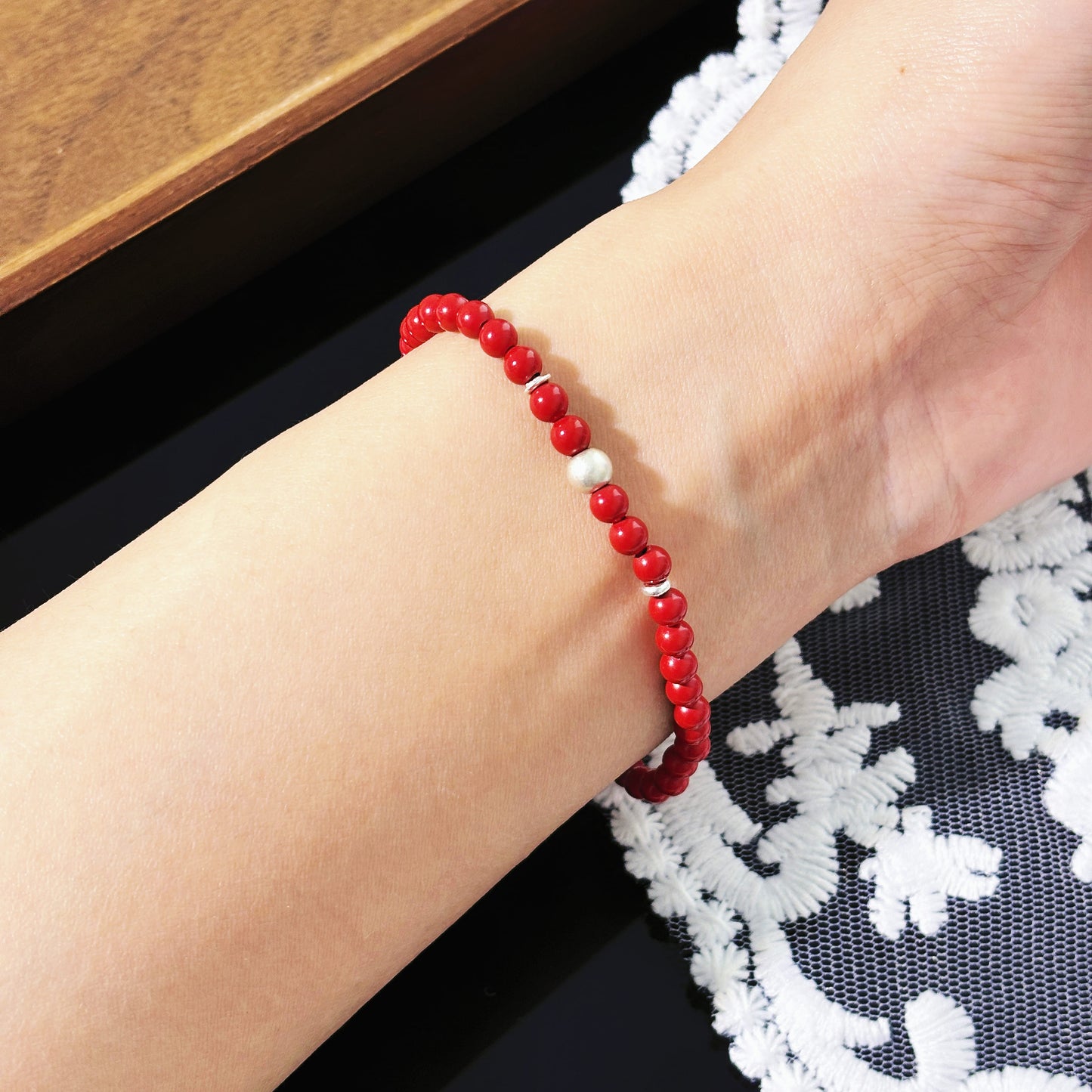 Crimson Dawn - Red Cinnabar Bracelet | Luck & Protection