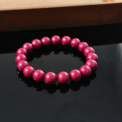10mm Cinnabar Bracelet | Purple Gold Sand | Protection & Grounding