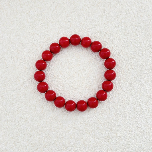 10mm Cinnabar Bracelet | Handcrafted Water-Polished Cinnabar Jewelry