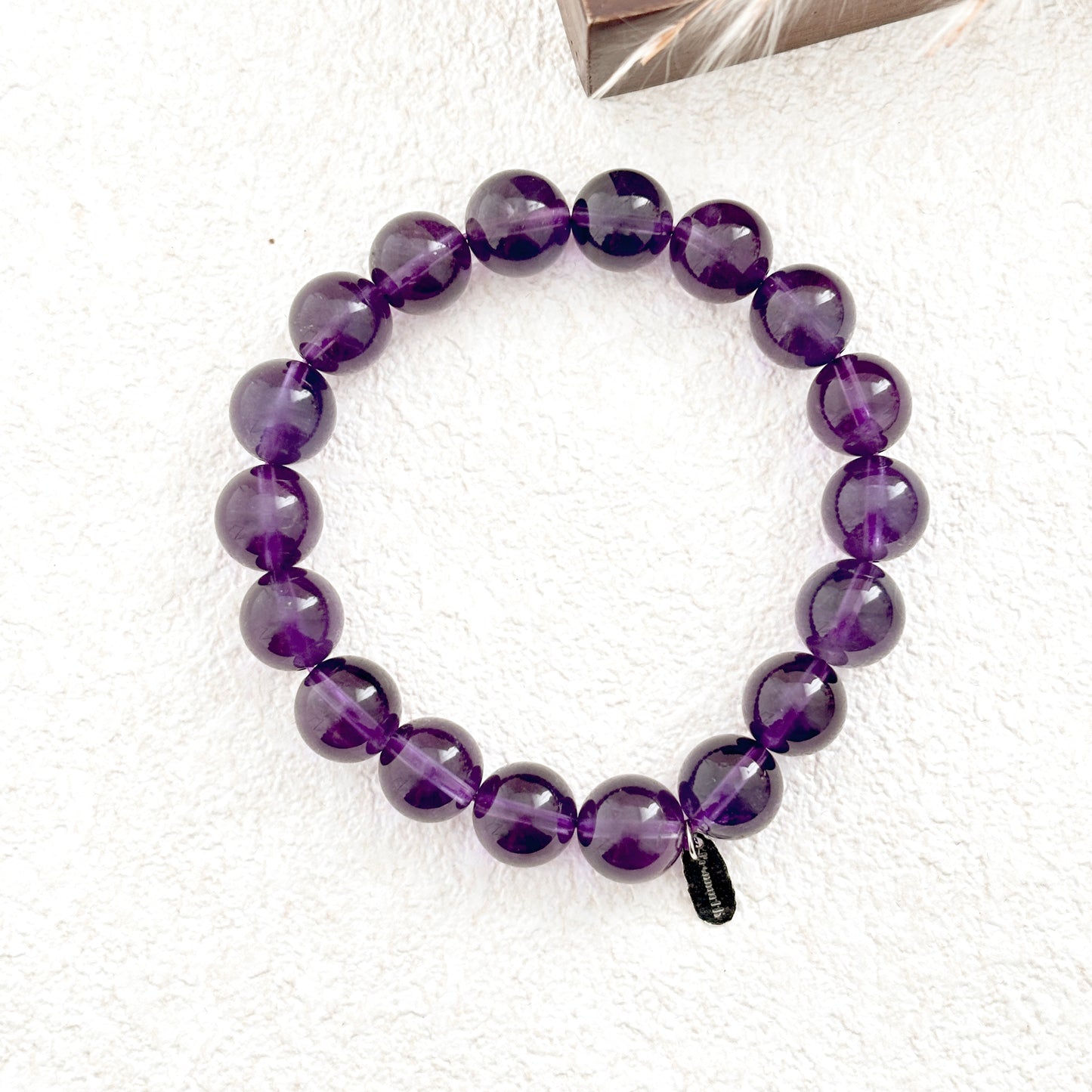 10mm Uruguay Amethyst Bracelet | Energy Balance & Spiritual Growth