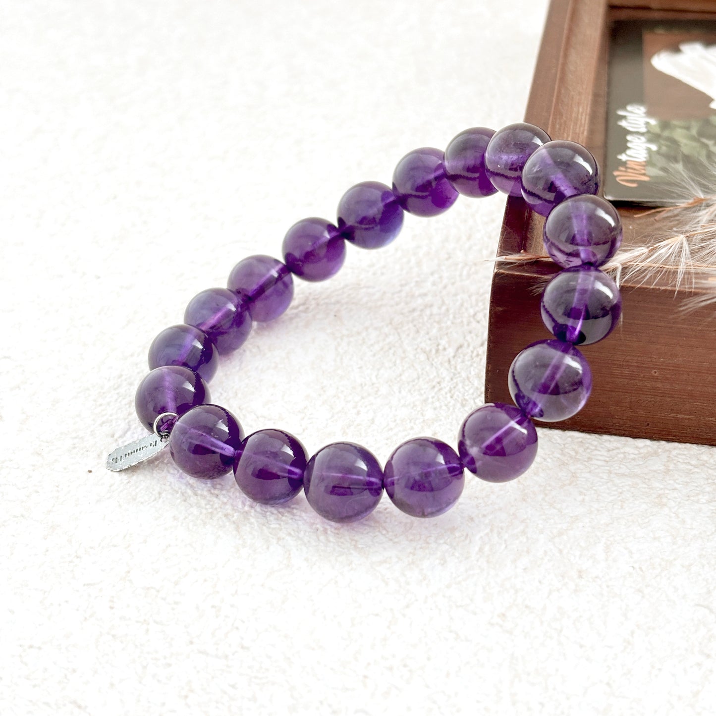 10mm Uruguay Amethyst Bracelet | Energy Balance & Spiritual Growth