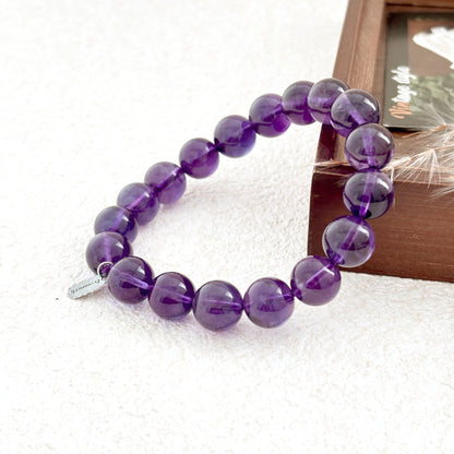 10mm Uruguay Amethyst Bracelet | Energy Balance & Spiritual Growth