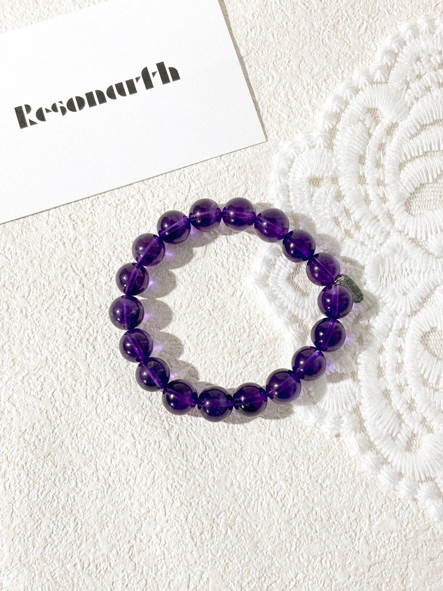 10mm Uruguay Amethyst Bracelet | Energy Balance & Spiritual Growth
