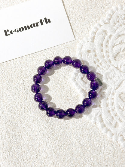 10mm Uruguay Amethyst Bracelet | Energy Balance & Spiritual Growth
