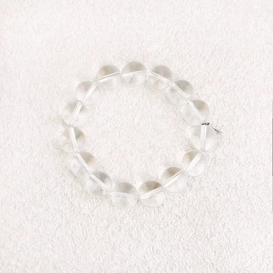 12mm Clear Quartz Bracelet | Pure Energy & Inner Clarity