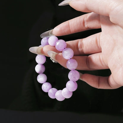12mm Kunzite Bracelet | Emotional Healing & Calm Energy