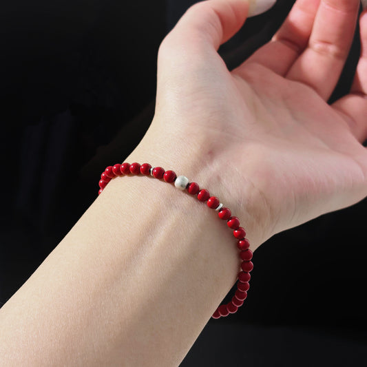 Crimson Dawn - Red Cinnabar Bracelet | Luck & Protection