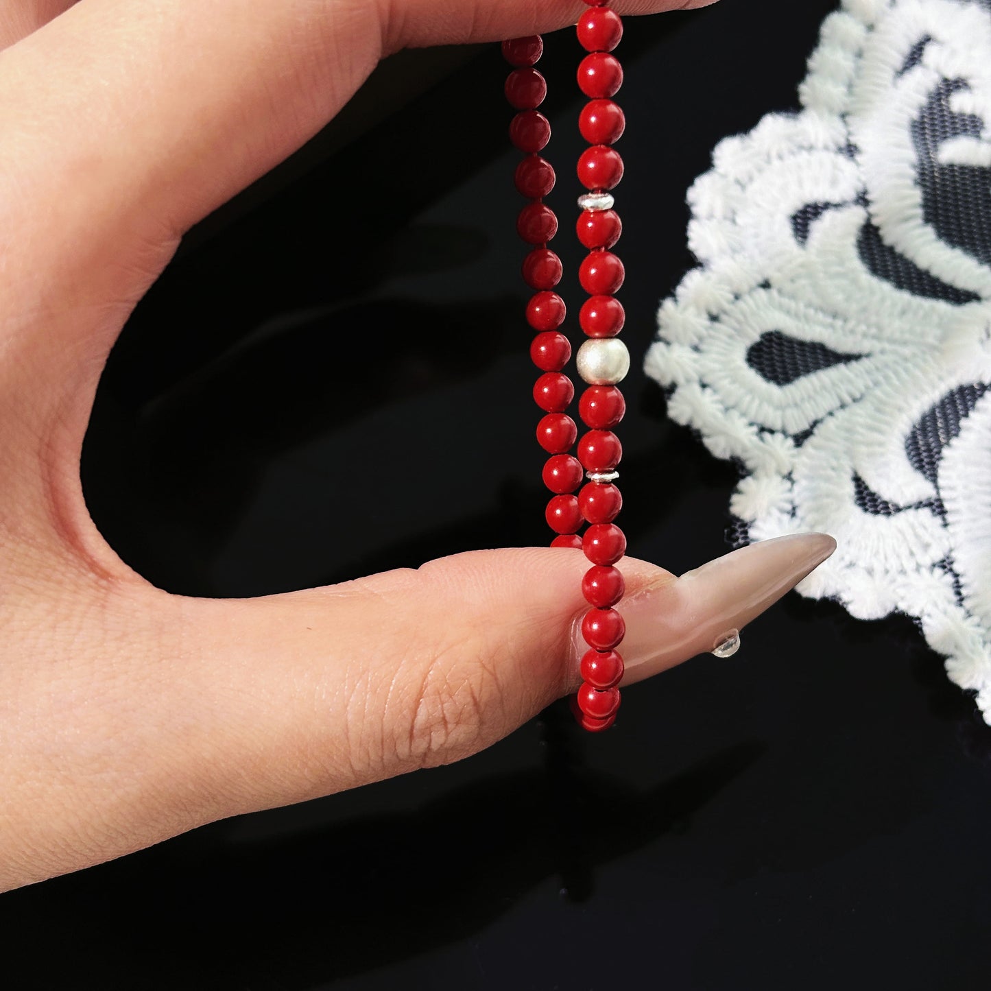 Crimson Dawn - Red Cinnabar Bracelet | Luck & Protection