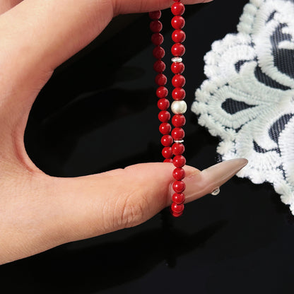 Crimson Dawn - Red Cinnabar Bracelet | Luck & Protection