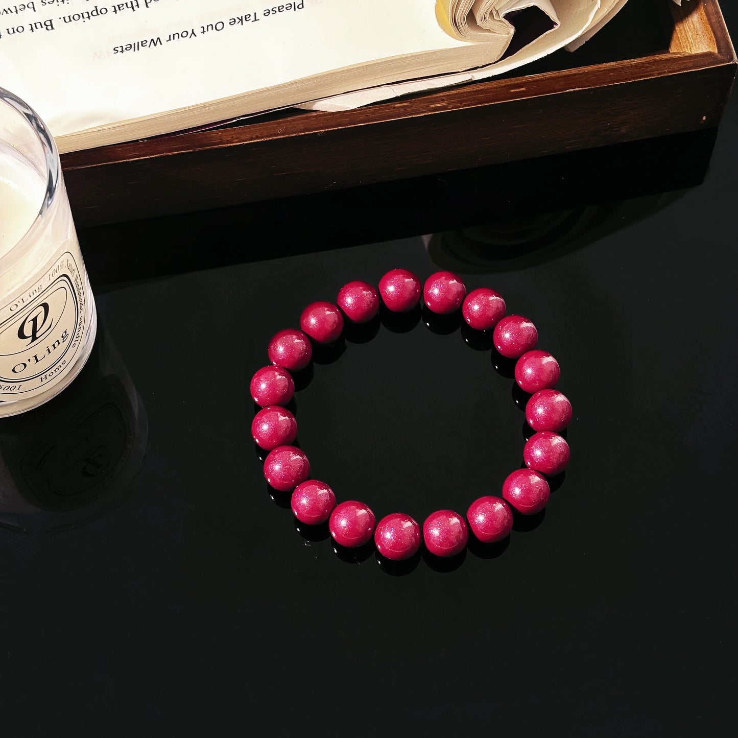 10mm Cinnabar Bracelet | Purple Gold Sand | Protection & Grounding