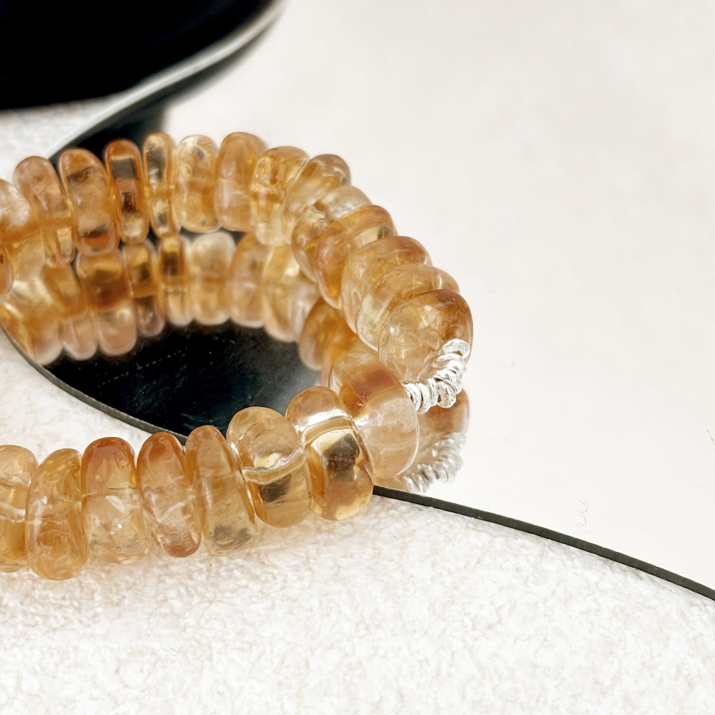 Golden Aura - Citrine & Silver Bracelet | Wealth, Energy & Positive Vibes