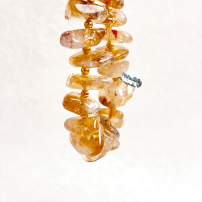 Amber Echo · Natural Citrine Bracelet for Wealth & Radiance