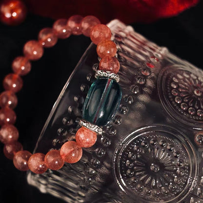 Amélie & Margot - Vintage Strawberry Quartz Stacking Bracelets
