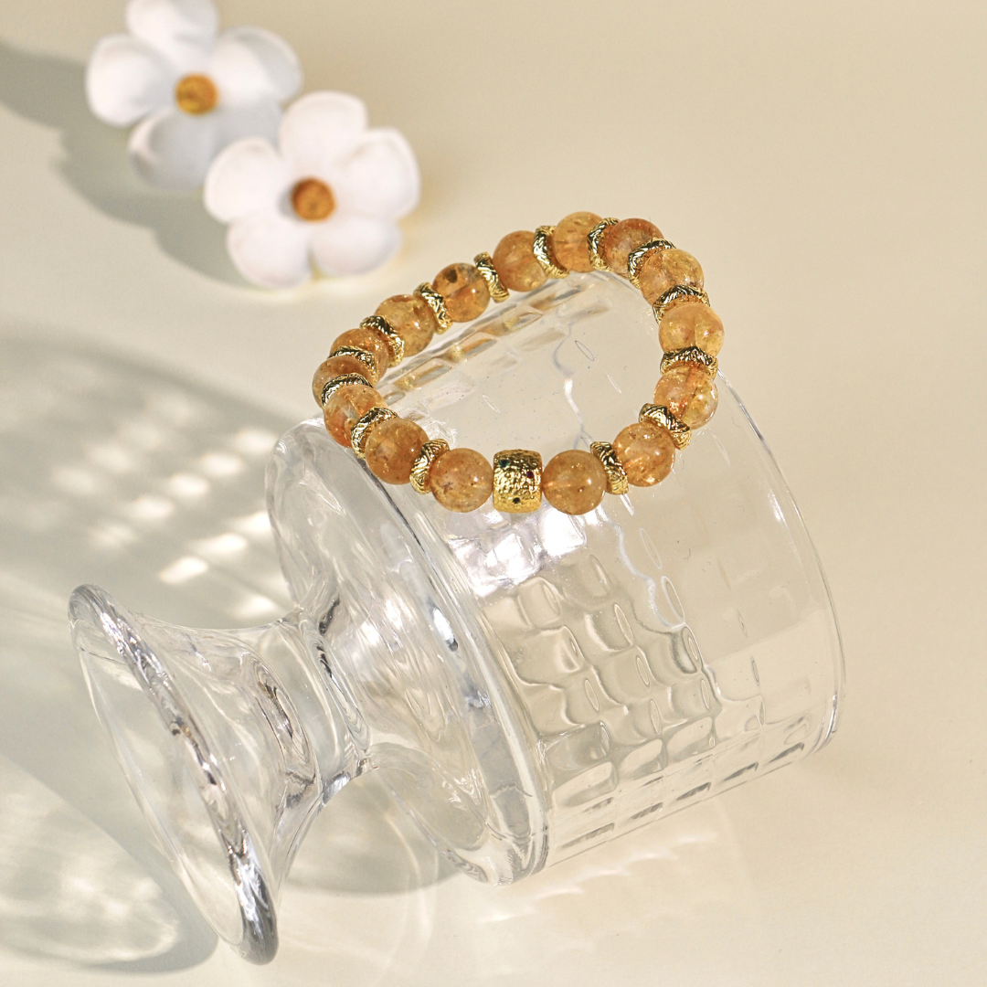 Apollo - 10mm Golden Azeztulite Bracelet