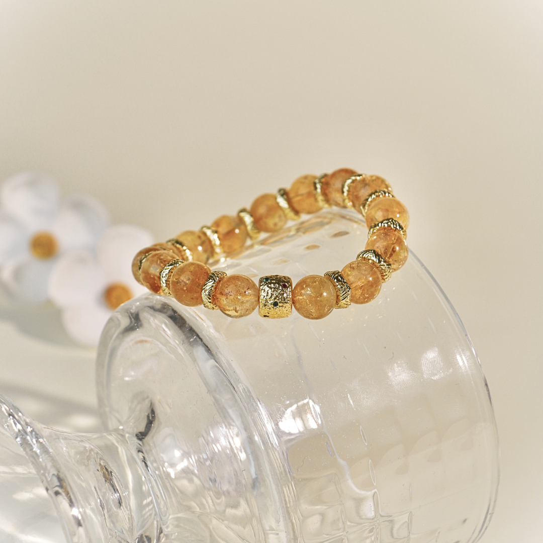 Apollo - 10mm Golden Azeztulite Bracelet