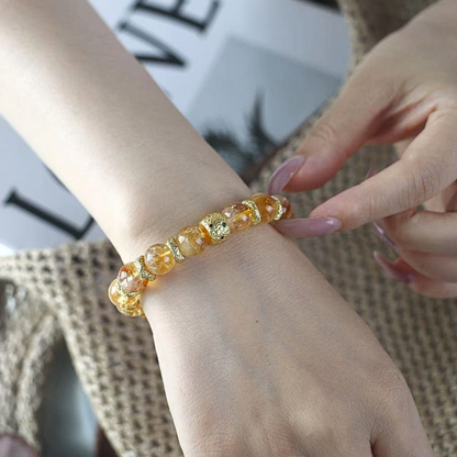 Apollo - 10mm Golden Azeztulite Bracelet