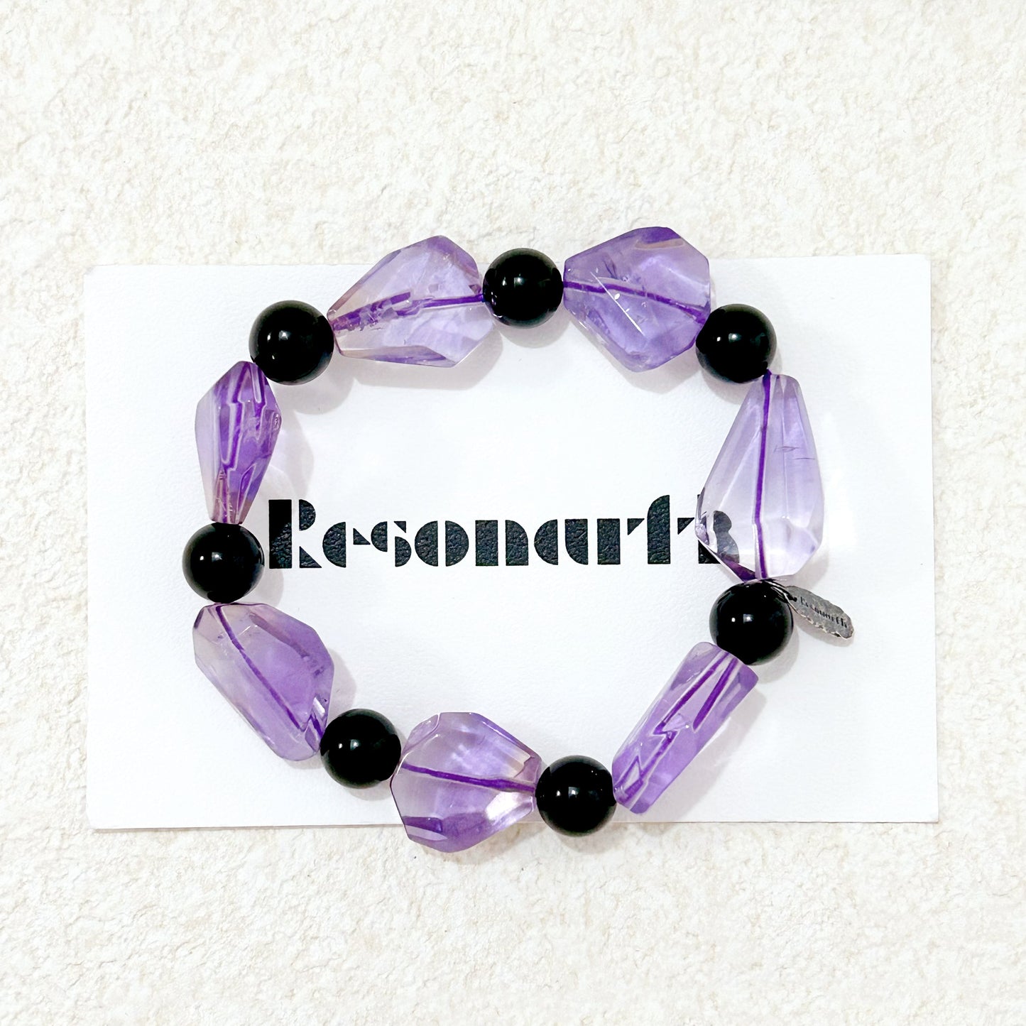 Astris – Amethyst & Black Tourmaline Bracelet