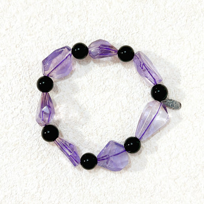 Astris – Amethyst & Black Tourmaline Bracelet