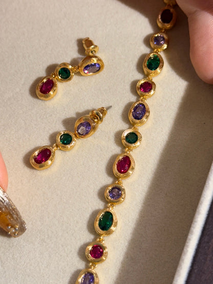 Aurora Gems - Multicolor Gemstone Bracelet / Necklace / Earrings