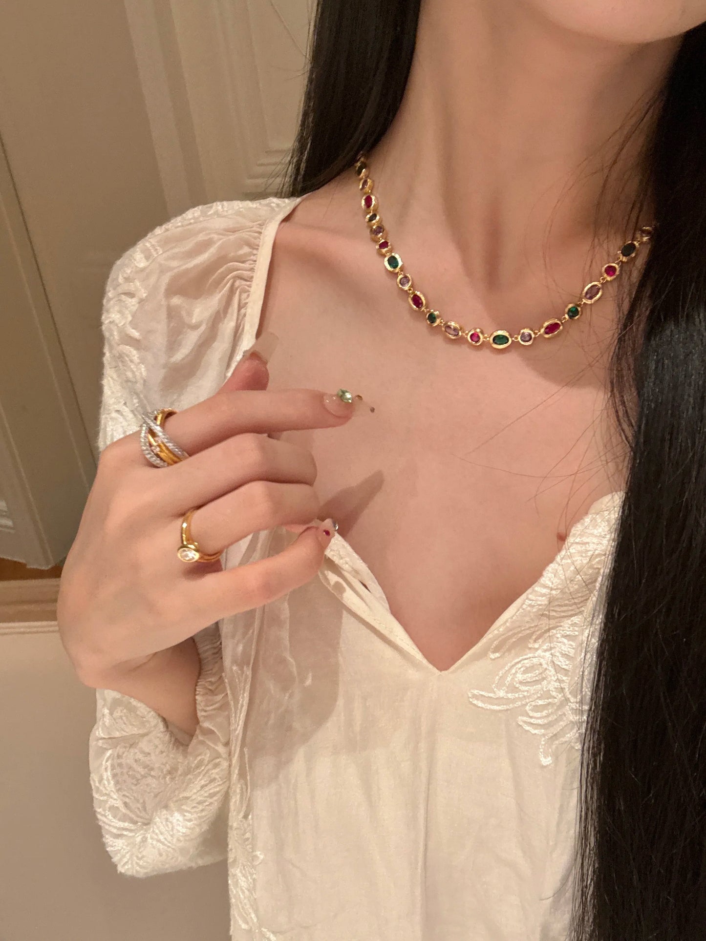 Aurora Gems - Multicolor Gemstone Bracelet / Necklace / Earrings