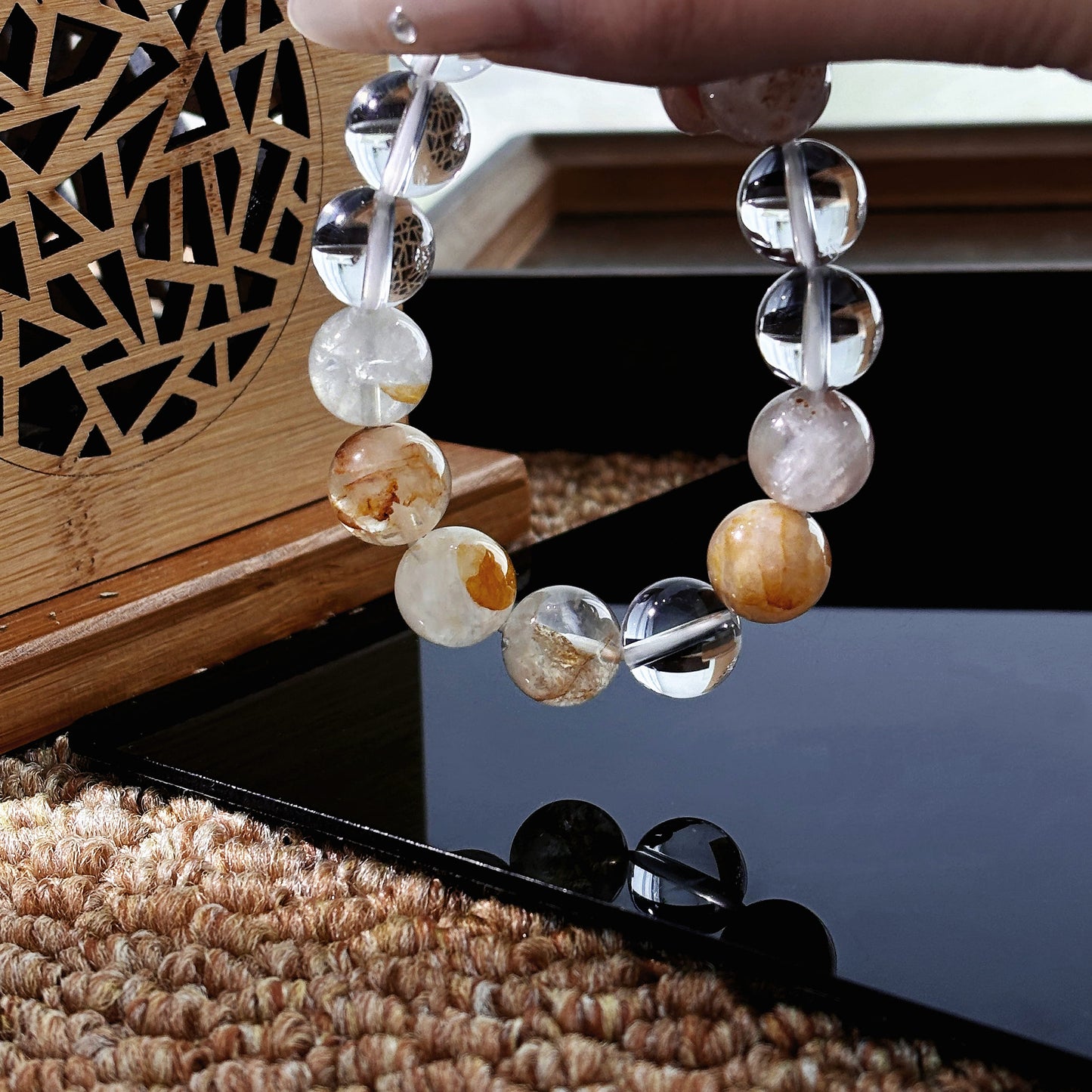 Bloom Sequence - Clear Quartz & Hematoid Quartz Bracelet
