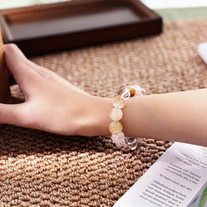 Bloom Sequence - Clear Quartz & Hematoid Quartz Bracelet