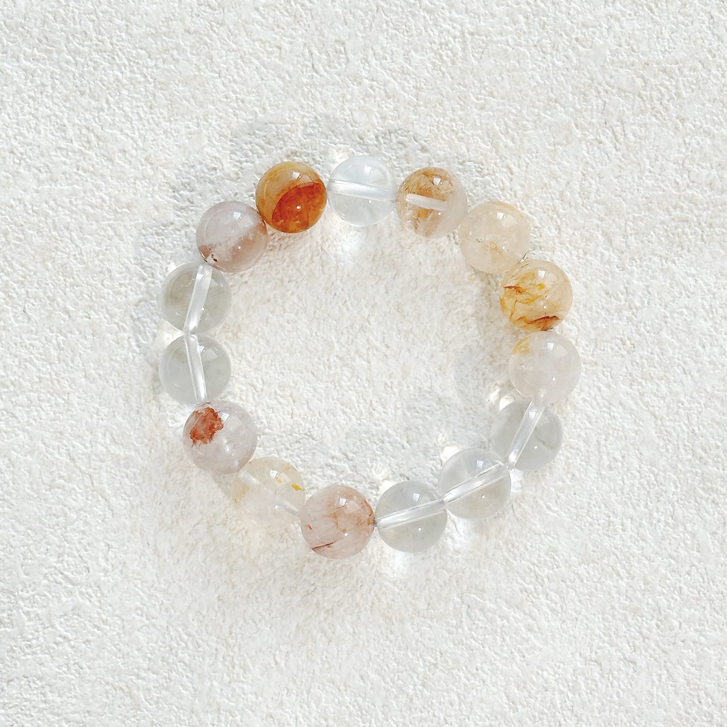 Bloom Sequence - Clear Quartz & Hematoid Quartz Bracelet