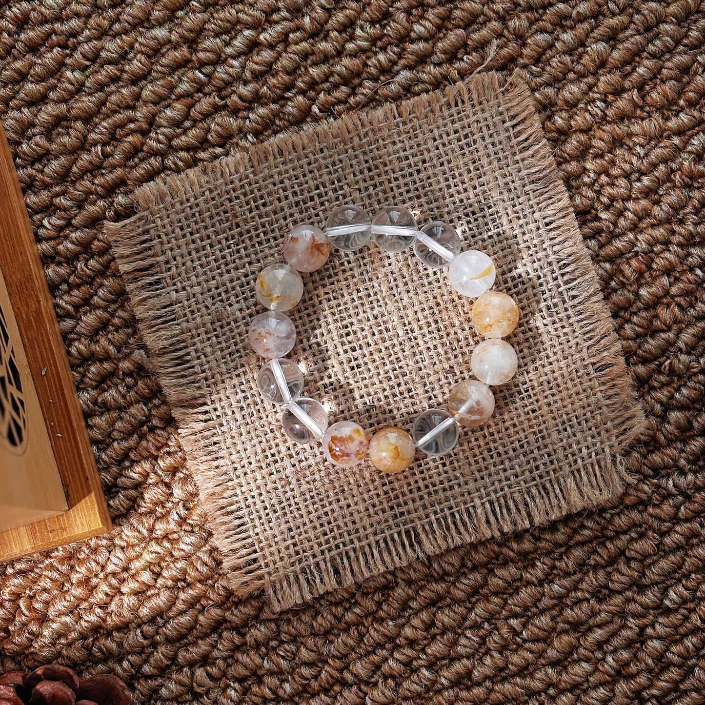 Bloom Sequence - Clear Quartz & Hematoid Quartz Bracelet