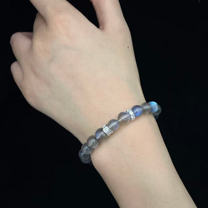 Blue Whisper – Labradorite × Silver Bracelet