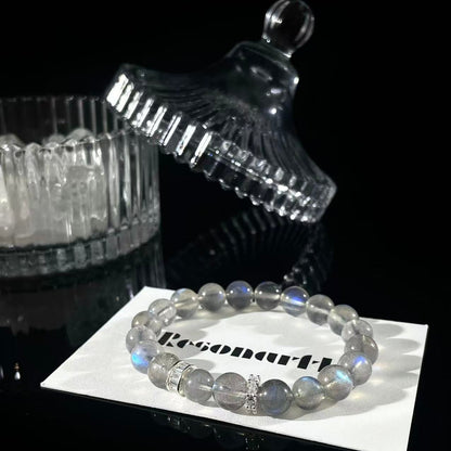 Blue Whisper – Labradorite × Silver Bracelet