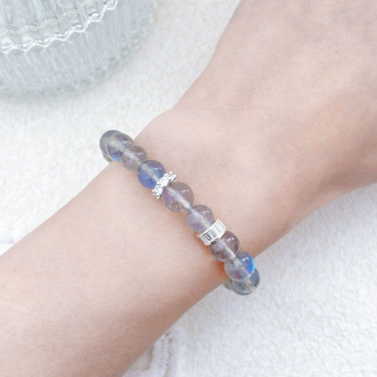 Blue Whisper – Labradorite × Silver Bracelet