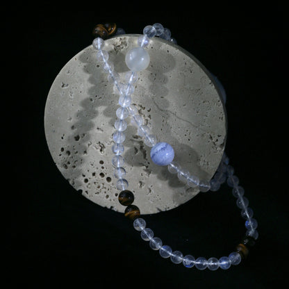 Daybreak - Moonstone, Blue Lace Agate & Tiger's Eye Bracelet