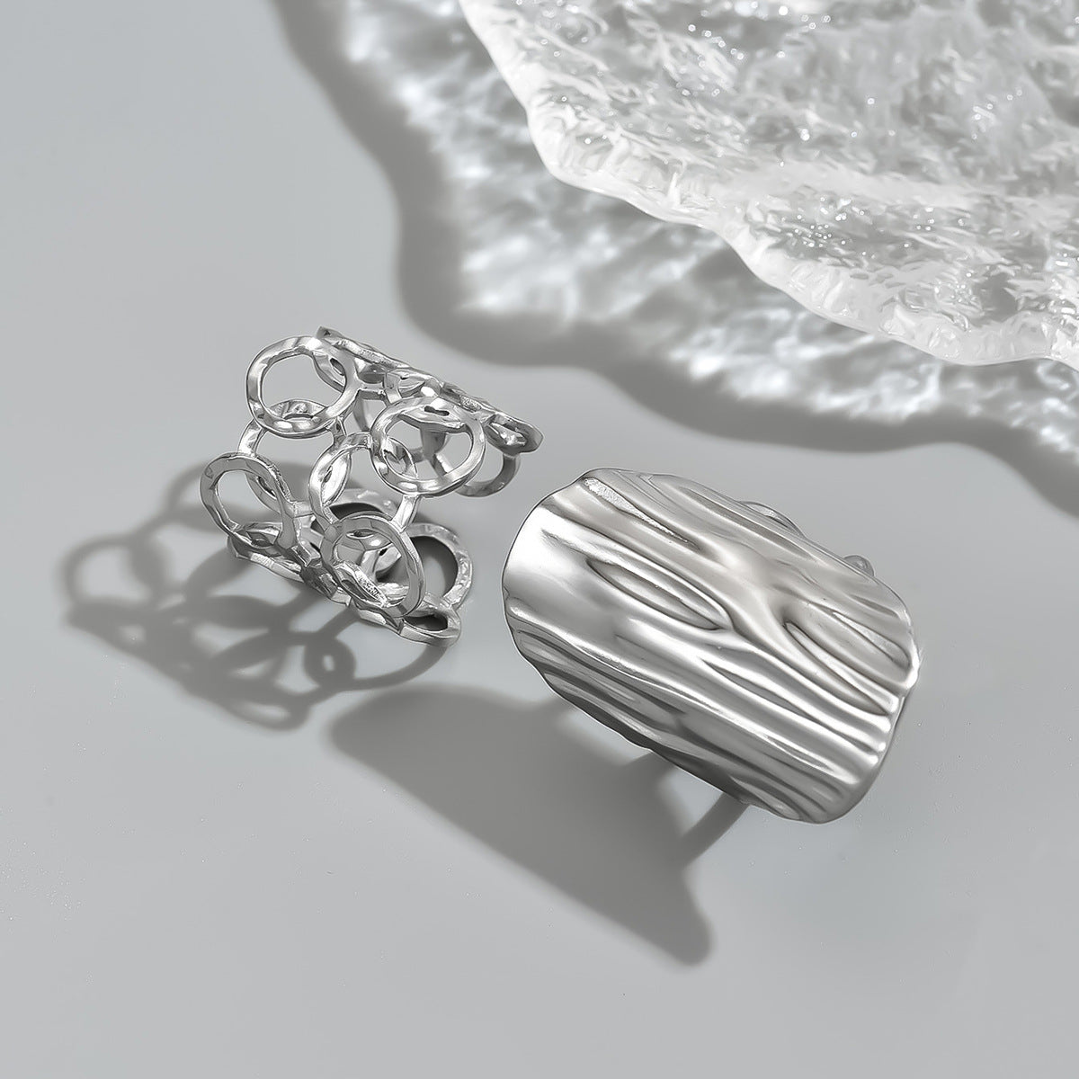 Dual Gleam - Adjustable Ring Set