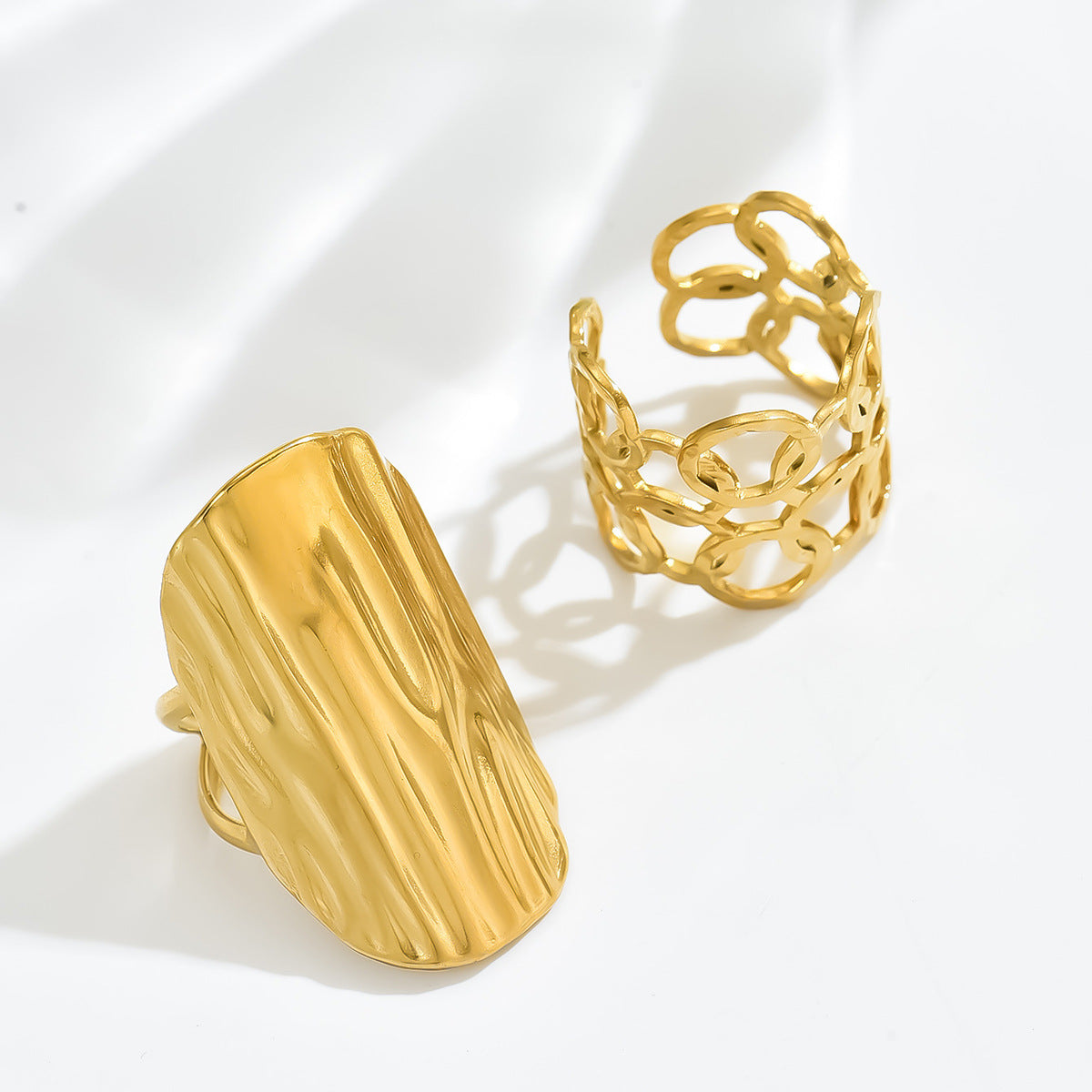 Dual Gleam - Adjustable Ring Set