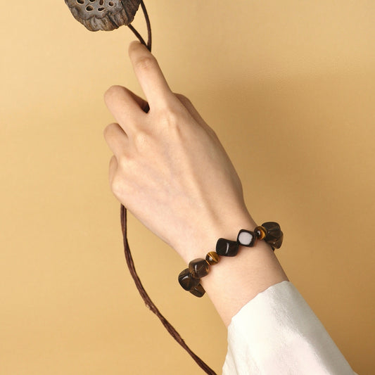 Dusk - Tiger’s Eye & Smoky Quartz Bracelet