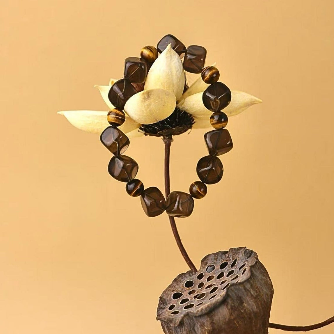 Dusk - Tiger’s Eye & Smoky Quartz Bracelet