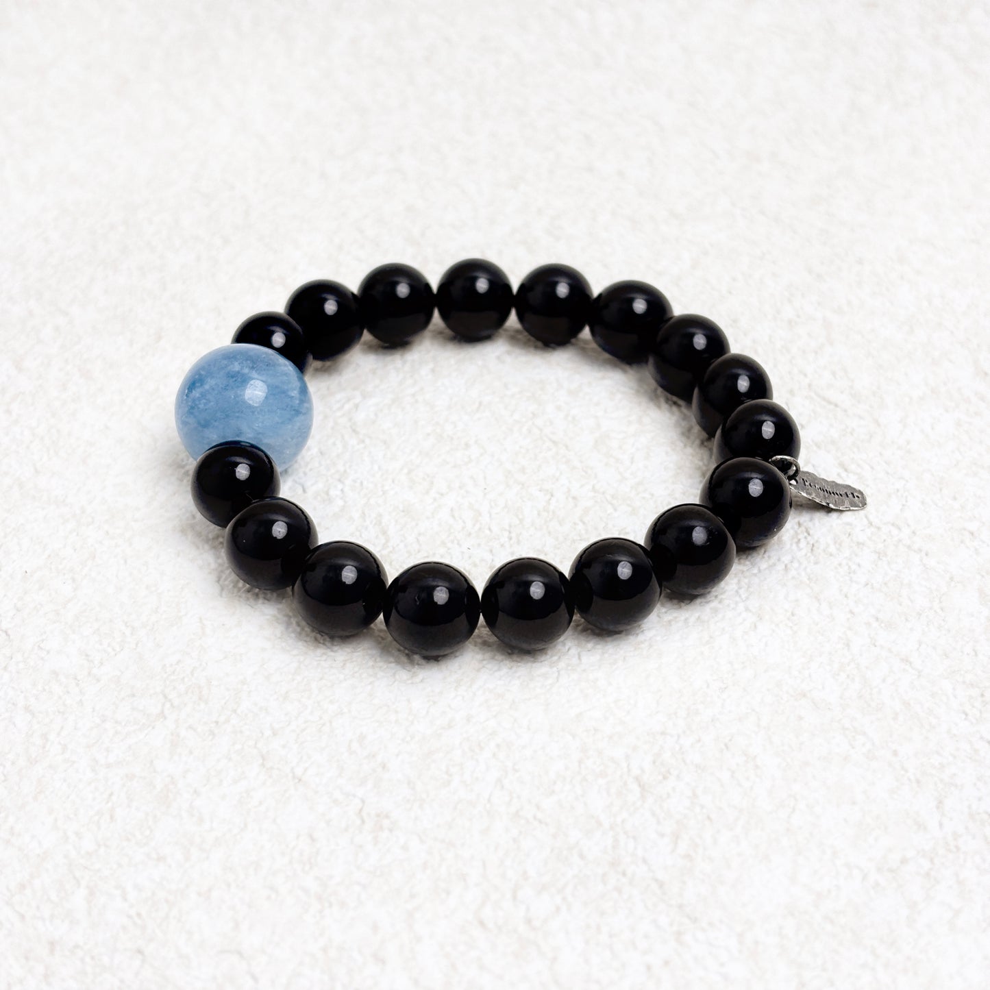 Echo & Flow - Aquamarine & Black Tourmaline Bracelet