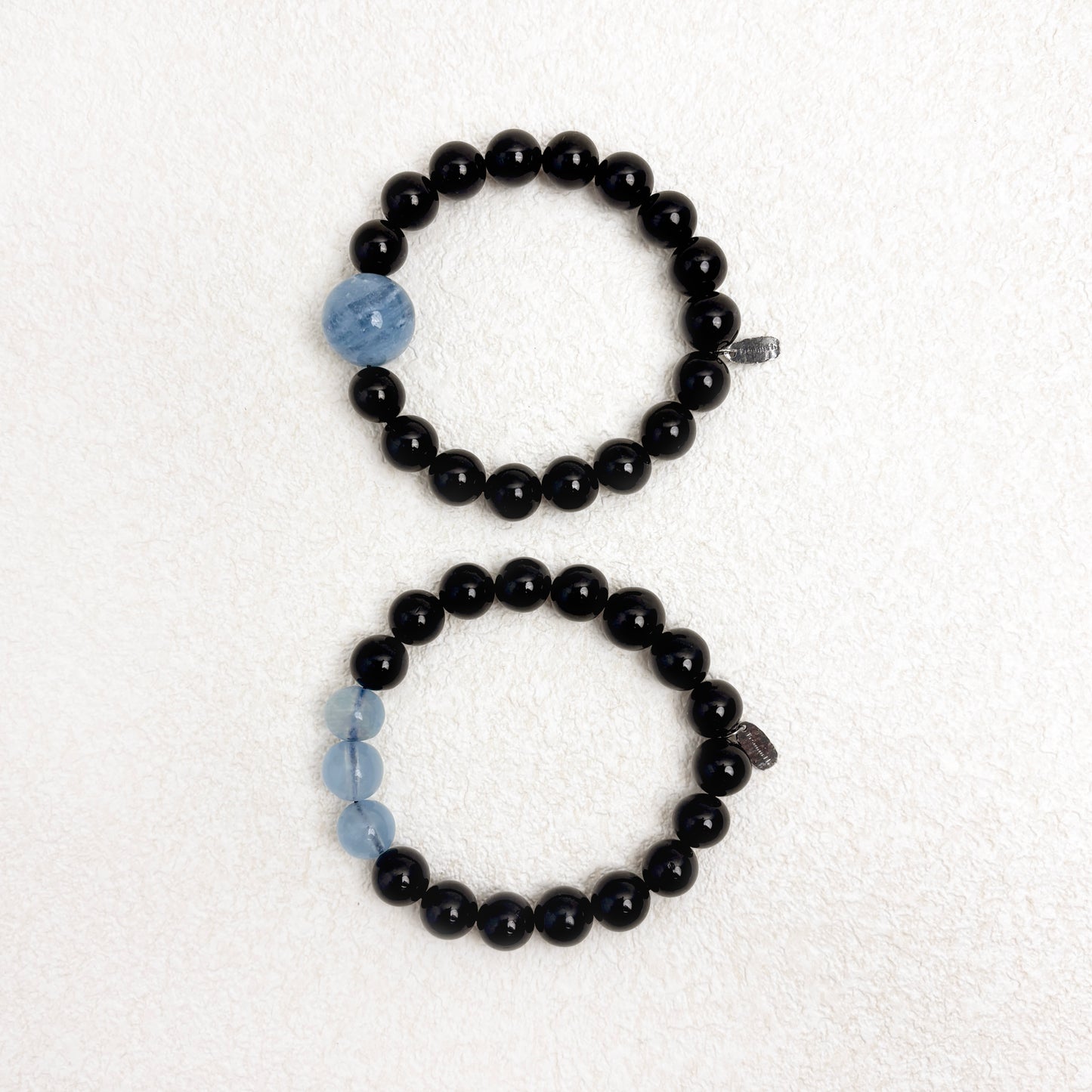 Echo & Flow - Aquamarine & Black Tourmaline Bracelet