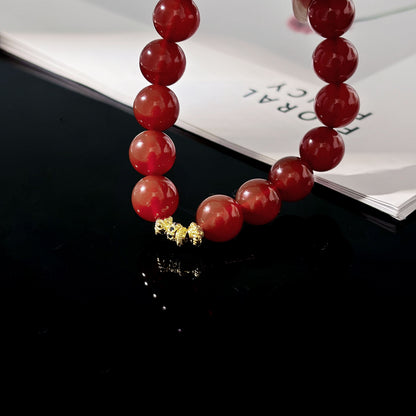Endless Vermilion - Red Agate Bracelet | Grounding & Protection Jewelry